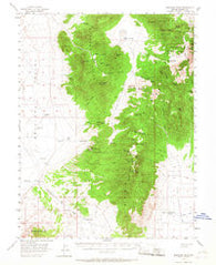 Bellevue Peak Nevada Historical topographic map, 1:62500 scale, 15 X 15 Minute, Year 1956