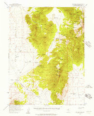 Bellevue Peak Nevada Historical topographic map, 1:62500 scale, 15 X 15 Minute, Year 1956