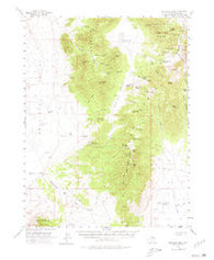 Bellevue Peak Nevada Historical topographic map, 1:62500 scale, 15 X 15 Minute, Year 1956