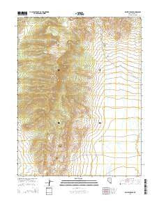 Bellevue Peak Nevada Current topographic map, 1:24000 scale, 7.5 X 7.5 Minute, Year 2014