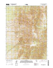 Big Bald Mountain Nevada Current topographic map, 1:24000 scale, 7.5 X 7.5 Minute, Year 2014