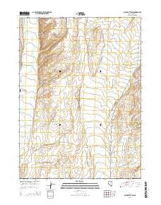 Black Butte SW Nevada Current topographic map, 1:24000 scale, 7.5 X 7.5 Minute, Year 2014