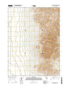 Bloody Run Peak Nevada Current topographic map, 1:24000 scale, 7.5 X 7.5 Minute, Year 2015