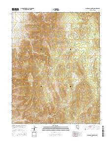 Blue Eagle Mountain Nevada Current topographic map, 1:24000 scale, 7.5 X 7.5 Minute, Year 2014