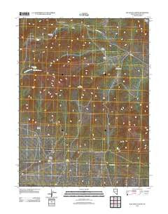 Blue Mass Canyon Nevada Historical topographic map, 1:24000 scale, 7.5 X 7.5 Minute, Year 2012