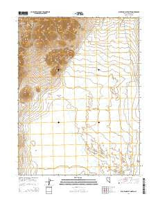 Blue Wing Flat North Nevada Current topographic map, 1:24000 scale, 7.5 X 7.5 Minute, Year 2014