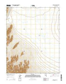 Bonnie Claire Nevada Current topographic map, 1:24000 scale, 7.5 X 7.5 Minute, Year 2014