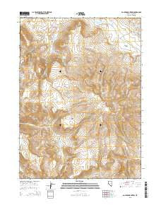 Boulder Mountain Nevada Current topographic map, 1:24000 scale, 7.5 X 7.5 Minute, Year 2015