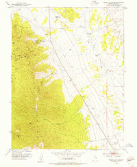 Bristol Range SE Nevada Historical topographic map, 1:24000 scale, 7.5 X 7.5 Minute, Year 1953