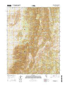 Brown Knoll Nevada Current topographic map, 1:24000 scale, 7.5 X 7.5 Minute, Year 2014