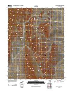 Brown Summit Nevada Historical topographic map, 1:24000 scale, 7.5 X 7.5 Minute, Year 2012