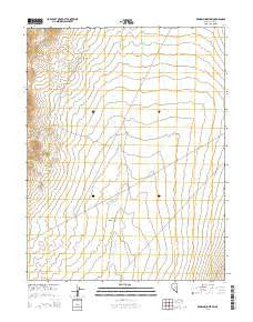Brown Summit SW Nevada Current topographic map, 1:24000 scale, 7.5 X 7.5 Minute, Year 2014