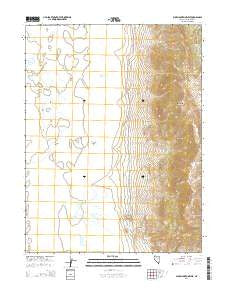 Buck Mountain West Nevada Current topographic map, 1:24000 scale, 7.5 X 7.5 Minute, Year 2014