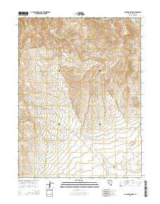 Buckhorn Mine Nevada Current topographic map, 1:24000 scale, 7.5 X 7.5 Minute, Year 2014