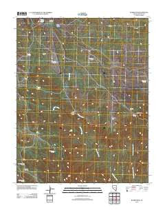 Bunker Peak Nevada Historical topographic map, 1:24000 scale, 7.5 X 7.5 Minute, Year 2012