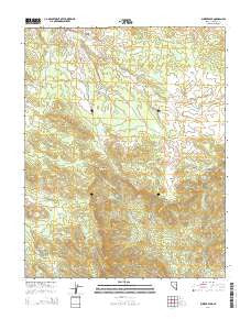 Bunker Peak Nevada Current topographic map, 1:24000 scale, 7.5 X 7.5 Minute, Year 2014