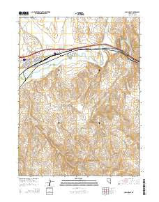 Carlin East Nevada Current topographic map, 1:24000 scale, 7.5 X 7.5 Minute, Year 2014