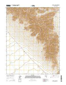 Carrara Canyon Nevada Current topographic map, 1:24000 scale, 7.5 X 7.5 Minute, Year 2014