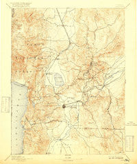 Carson Nevada Historical topographic map, 1:125000 scale, 30 X 30 Minute, Year 1893