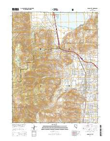 Carson City Nevada Current topographic map, 1:24000 scale, 7.5 X 7.5 Minute, Year 2014