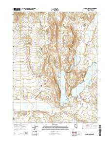 Chimney Reservoir Nevada Current topographic map, 1:24000 scale, 7.5 X 7.5 Minute, Year 2015