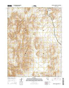 Churchill Canyon Well Nevada Current topographic map, 1:24000 scale, 7.5 X 7.5 Minute, Year 2014