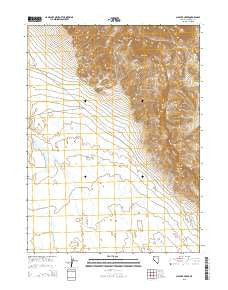 Clapper Creek Nevada Current topographic map, 1:24000 scale, 7.5 X 7.5 Minute, Year 2015