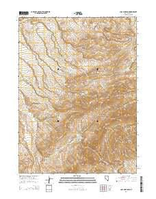 Coal Mine Basin Nevada Current topographic map, 1:24000 scale, 7.5 X 7.5 Minute, Year 2014