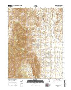Corral Canyon Nevada Current topographic map, 1:24000 scale, 7.5 X 7.5 Minute, Year 2014