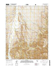 Corral Wash Nevada Current topographic map, 1:24000 scale, 7.5 X 7.5 Minute, Year 2014