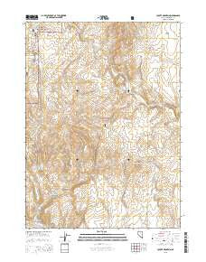 Coyote Mountain Nevada Current topographic map, 1:24000 scale, 7.5 X 7.5 Minute, Year 2015