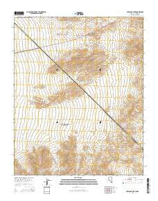 Crescent Peak Nevada Current topographic map, 1:24000 scale, 7.5 X 7.5 Minute, Year 2014