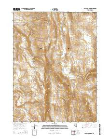 Crutcher Canyon Nevada Current topographic map, 1:24000 scale, 7.5 X 7.5 Minute, Year 2014