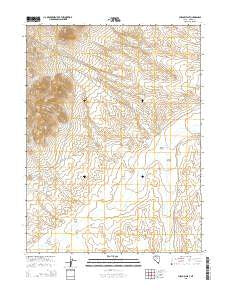 Curlow Flat Nevada Current topographic map, 1:24000 scale, 7.5 X 7.5 Minute, Year 2015