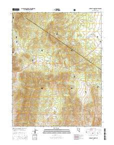 Currant Summit Nevada Current topographic map, 1:24000 scale, 7.5 X 7.5 Minute, Year 2014
