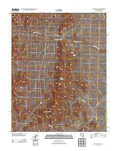 Davidson Peak Nevada Historical topographic map, 1:24000 scale, 7.5 X 7.5 Minute, Year 2012