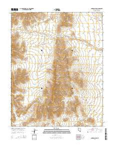 Davidson Peak Nevada Current topographic map, 1:24000 scale, 7.5 X 7.5 Minute, Year 2014