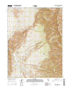 Desatoya Peak Nevada Current topographic map, 1:24000 scale, 7.5 X 7.5 Minute, Year 2014