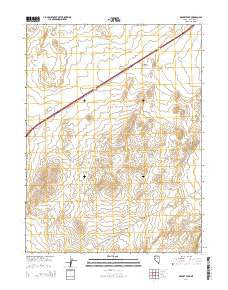 Desert Peak Nevada Current topographic map, 1:24000 scale, 7.5 X 7.5 Minute, Year 2014