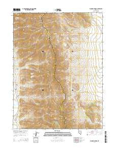 Diamond Springs Nevada Current topographic map, 1:24000 scale, 7.5 X 7.5 Minute, Year 2014