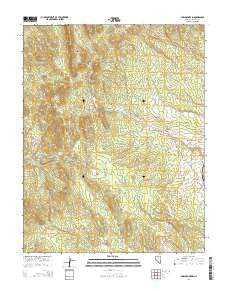 Dow Mountain Nevada Current topographic map, 1:24000 scale, 7.5 X 7.5 Minute, Year 2014
