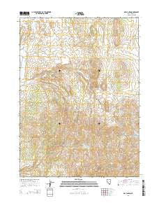 Dry Canyon Nevada Current topographic map, 1:24000 scale, 7.5 X 7.5 Minute, Year 2014