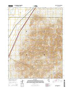 Dun Glen Peak Nevada Current topographic map, 1:24000 scale, 7.5 X 7.5 Minute, Year 2014