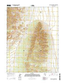 Dutch John Mountain Nevada Current topographic map, 1:24000 scale, 7.5 X 7.5 Minute, Year 2014