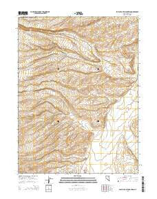 East of Bailey Mountain Nevada Current topographic map, 1:24000 scale, 7.5 X 7.5 Minute, Year 2014