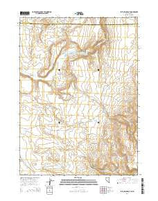 East of Jackpot Nevada Current topographic map, 1:24000 scale, 7.5 X 7.5 Minute, Year 2014