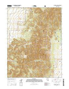 Elkhorn Canyon Nevada Current topographic map, 1:24000 scale, 7.5 X 7.5 Minute, Year 2014
