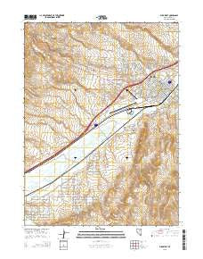 Elko West Nevada Current topographic map, 1:24000 scale, 7.5 X 7.5 Minute, Year 2015