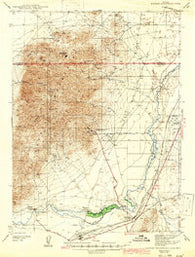 Eugene Mountains Area Nevada Historical topographic map, 1:62500 scale, 15 X 15 Minute, Year 1942