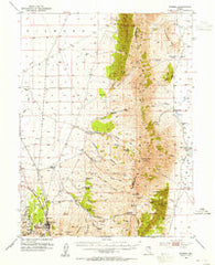 Eureka Nevada Historical topographic map, 1:62500 scale, 15 X 15 Minute, Year 1953